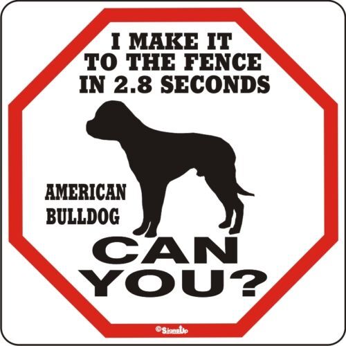 American Bulldog 2.8 Fence Dog Sign