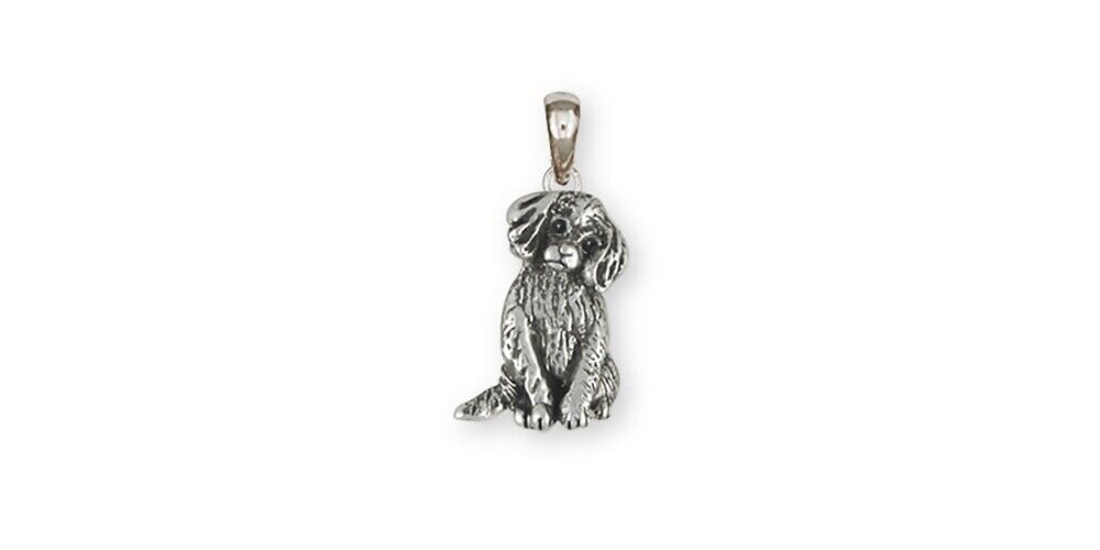 Cavalier King Charles Spaniel Puppy Pendant Jewelry Sterling Silver Handmade Dog