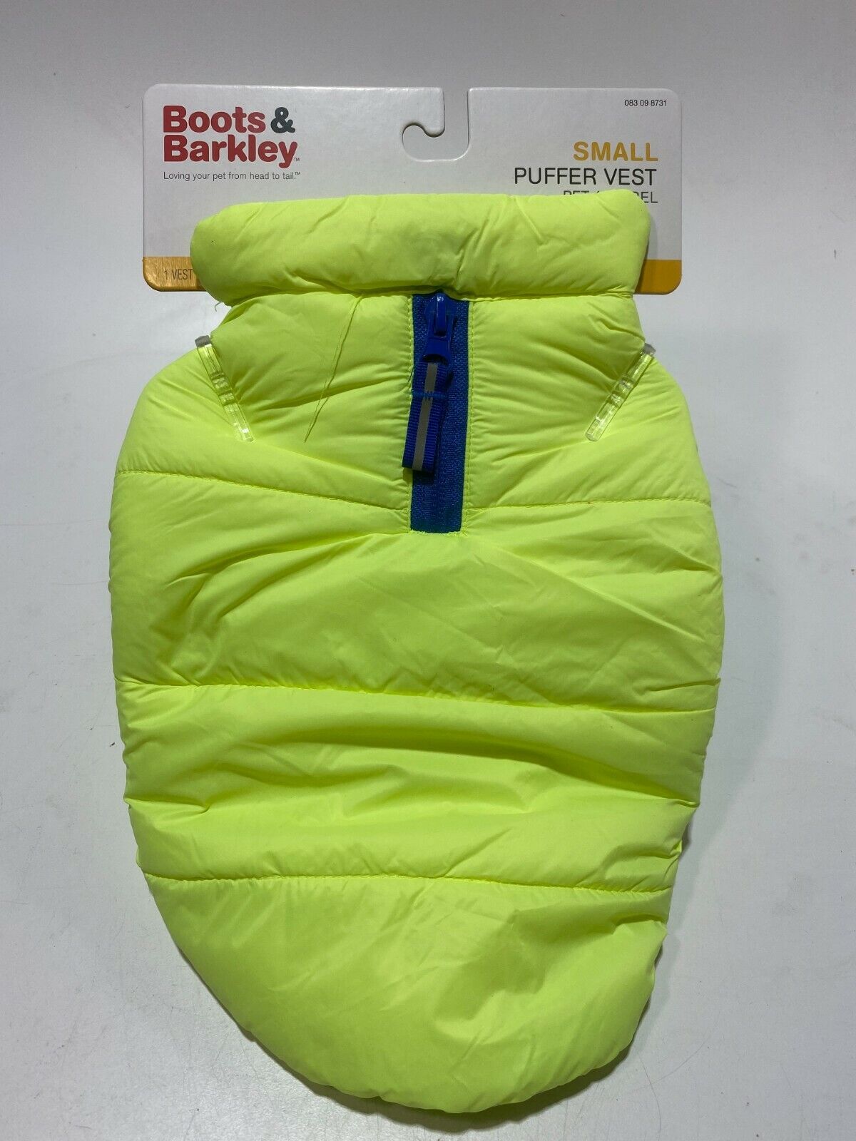 Winter Dog Puffer Vest Jacket - Neon Yellow - Small - Boots & Barkley - NWT