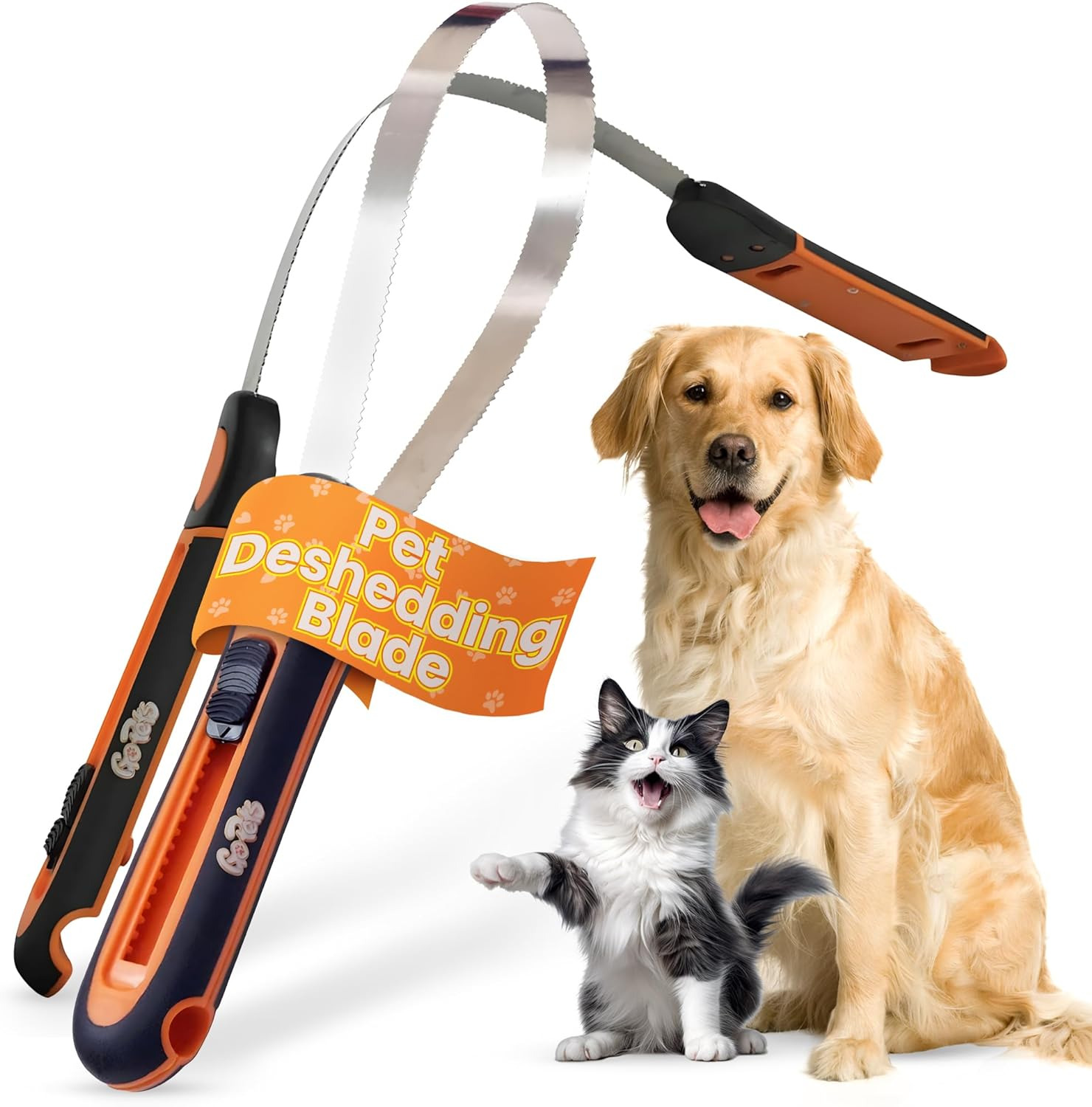 Deshedding Blade Dogs Cats Adjustable Professional Quality Grooming Tool Reduce 
