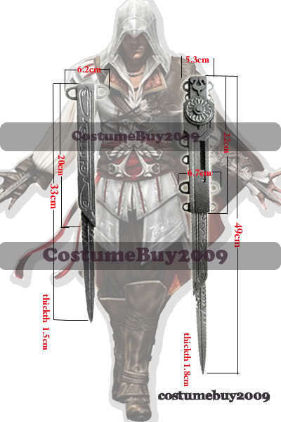 Assassin\'s Creed 2 II Ezio Auditore Daggers Cosplay