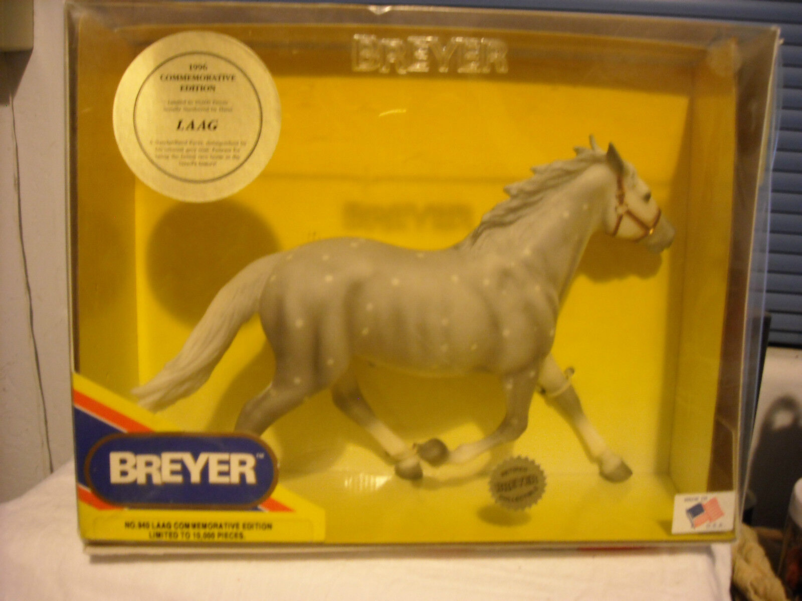 BREYER #940 LAAG~~STANDARDBRED PACER, 1996 COMMEMORATIVE EDITION~10,000 PIECES