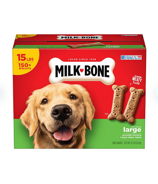 Milk-Bone Original Dog Biscuits, Large Crunchy Dog Treats, 15 lbs