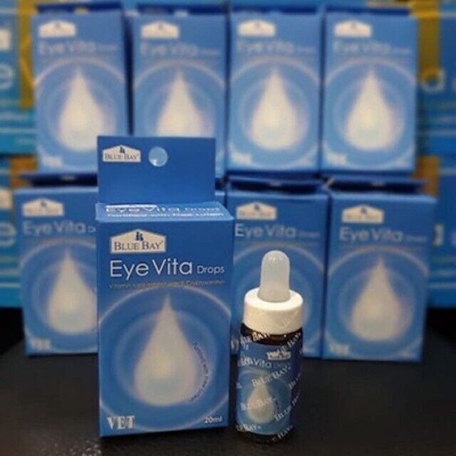 8x 20ml BLUE BAY Eye Vita (VET) Drops for Cats & Dogs Tears Stain Remover - DHL
