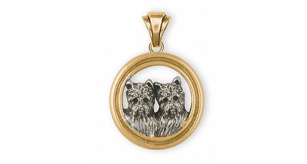 Cairn Terrier Pendant Jewelry 14k Gold Handmade Dog Pendant CNWN2-P2G