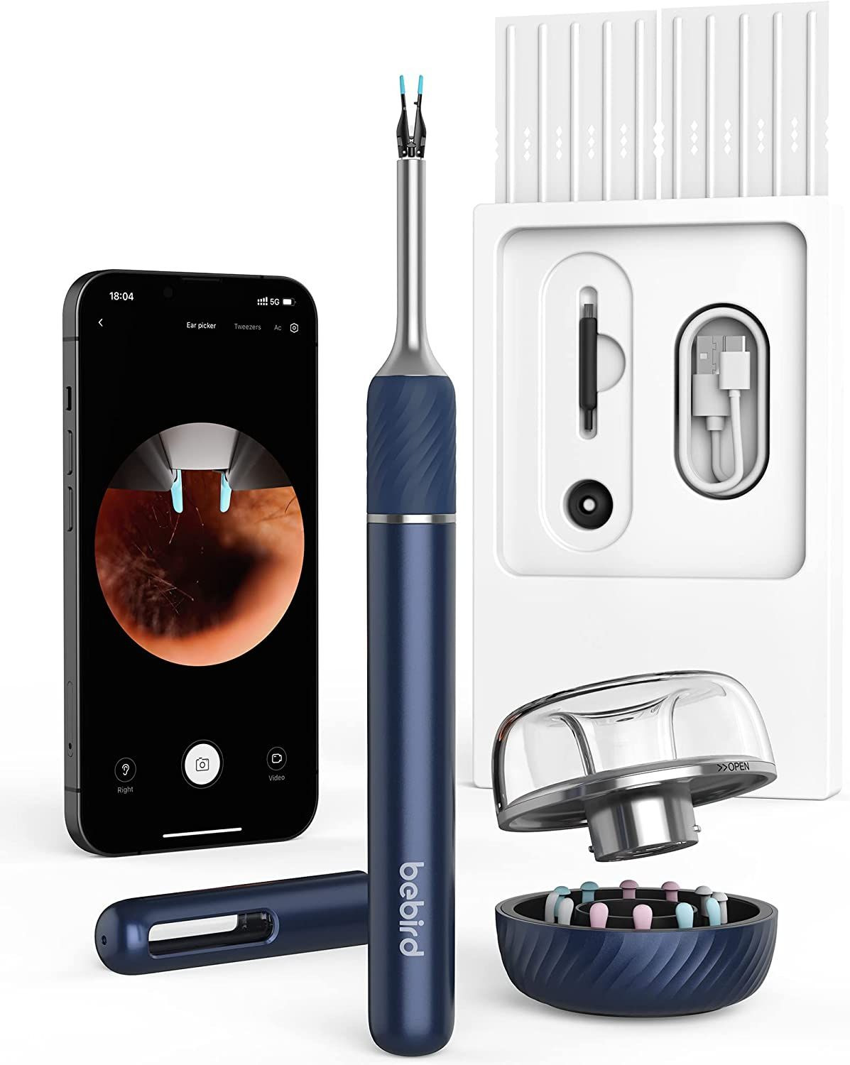 Ear Wax Removal Tool Camera,Bebird Note5 Pro Camera Cleaner with Blue 