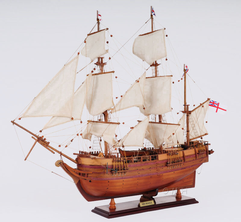 Charles Darwin's HMS Beagle Voyage Wooden Model 32