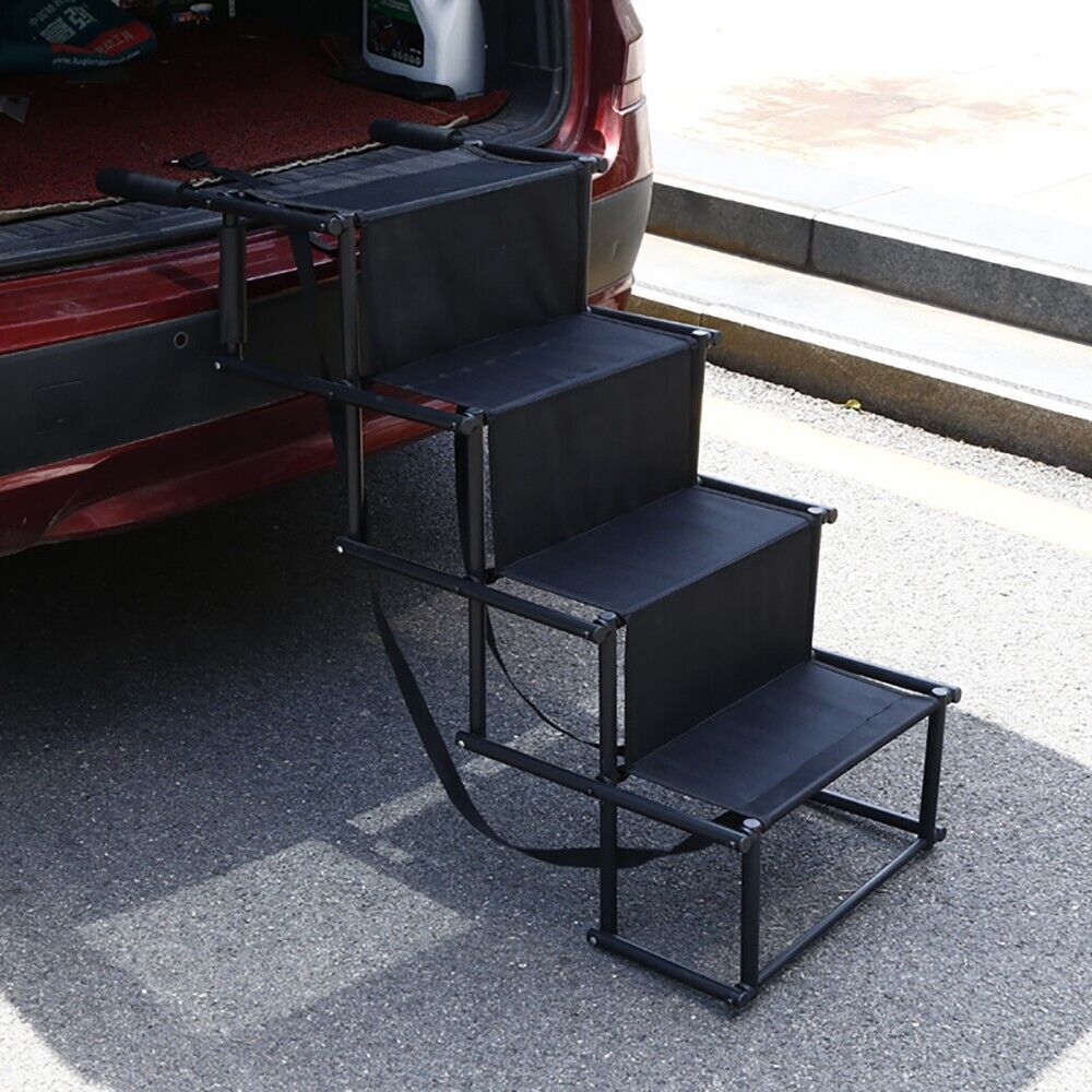 Foldable Dog Pet Ramp for Car Truck SUV Backseat Stair Steps Auto Travel Ladder