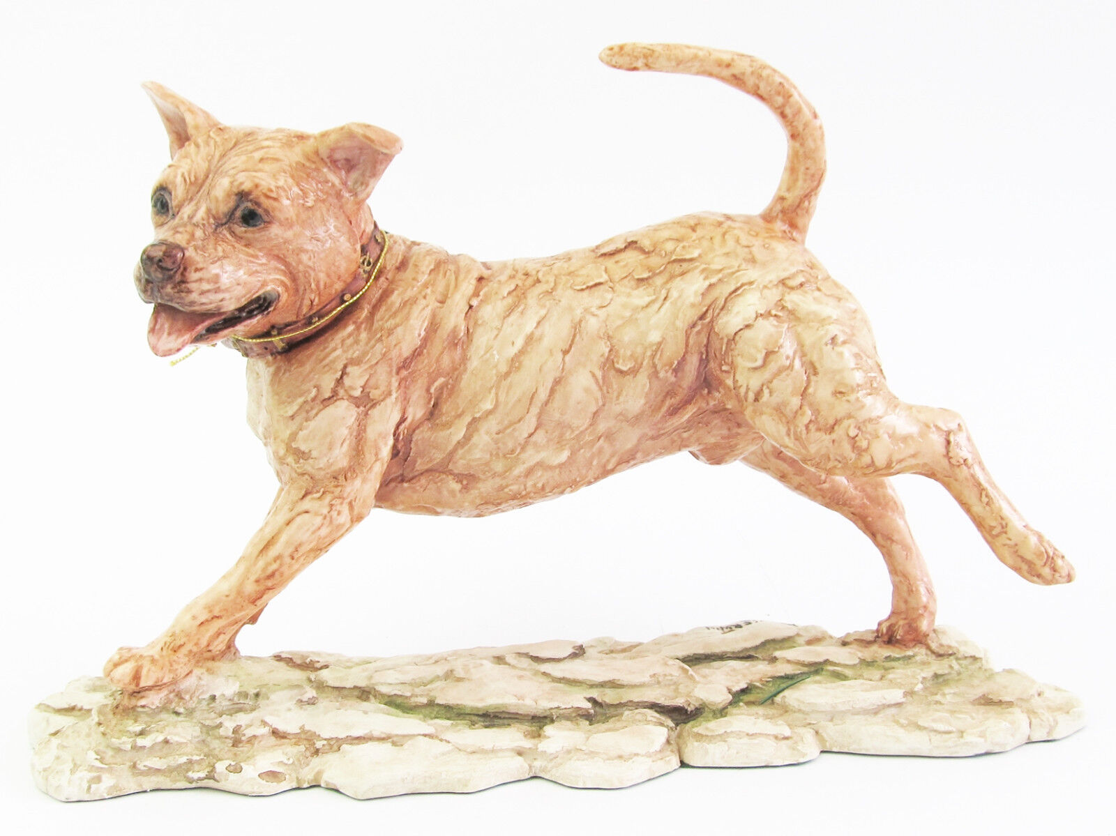 Staffordshire Bull Terrier Dog Figurine Border Fine Arts- Hand Made in Scotland 