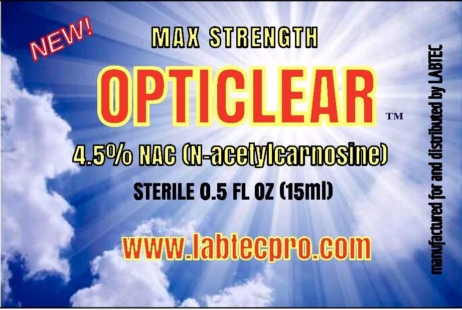 Cataract Eye Drops with 4.5% NAC, N-Acetylcarnosine 15ml Vial 2 pack