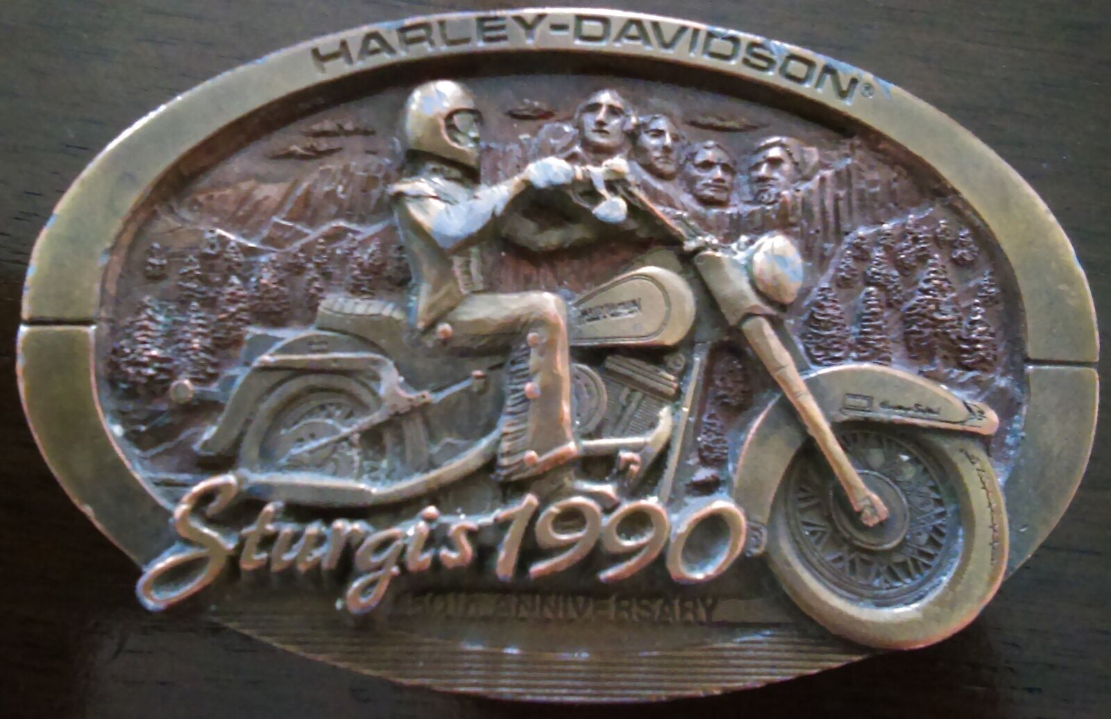 Harley Davidson Limited Belt Buckle Sturgis 1990 50th Anniversary 4832 of 5000