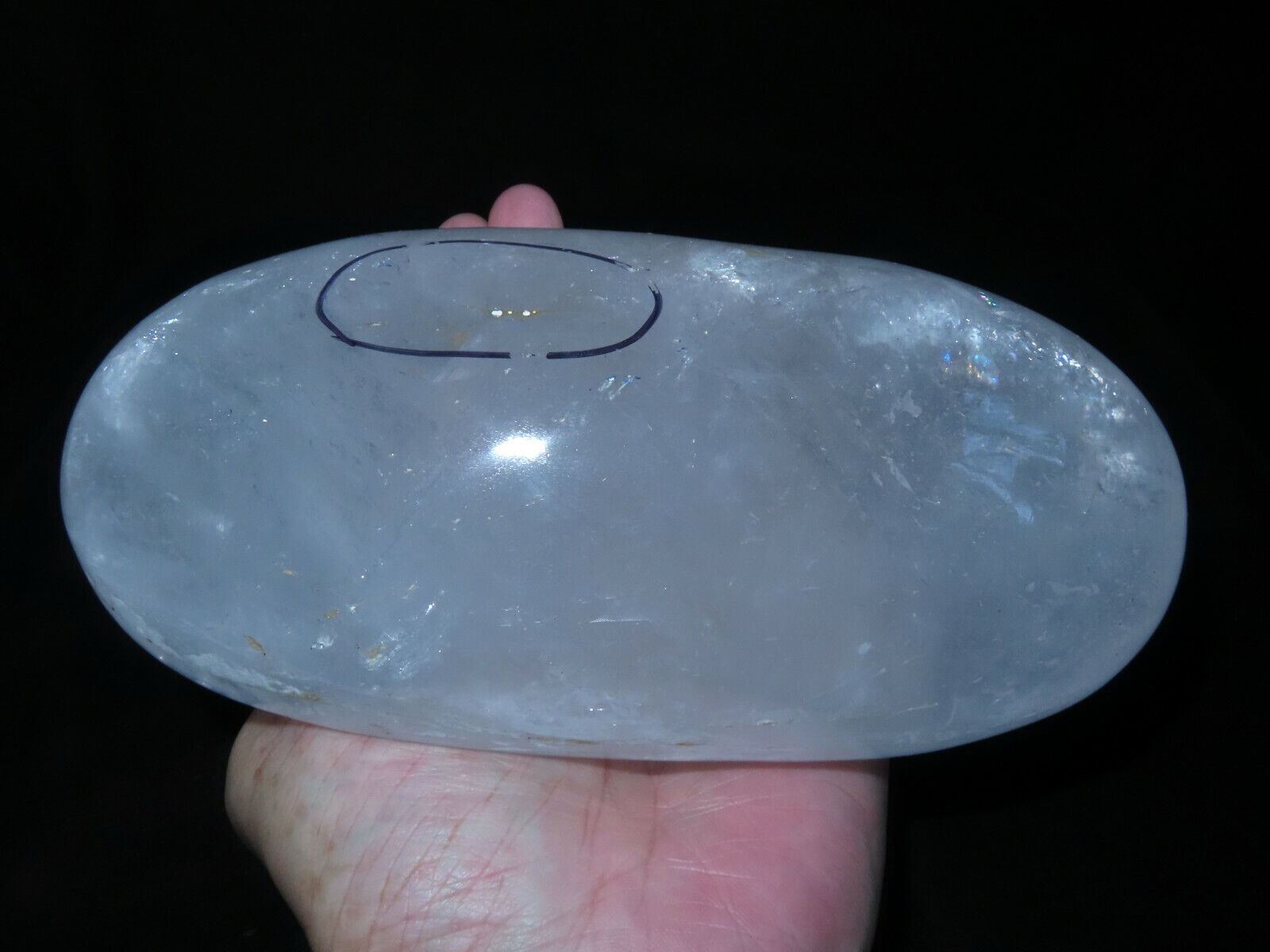 Nepal Lingam Shaped Himalayan Crystal Rock Contained Thousand Years Holy Water