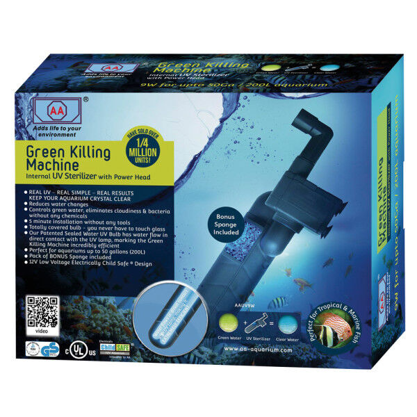 AA Aquarium Green-Killing Machine Internal UV Sterilizer fish tank up 106 gallon