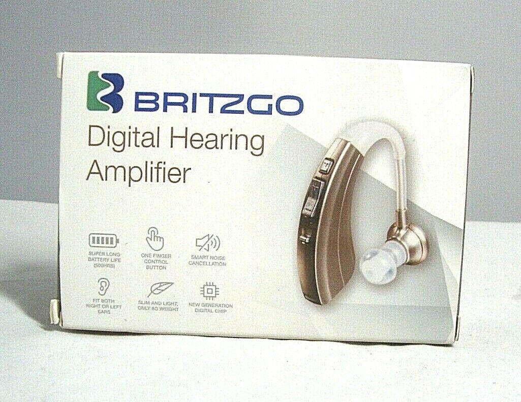 Britzgo Digital Hearing Amplifier Modern Sliver BHA-220S