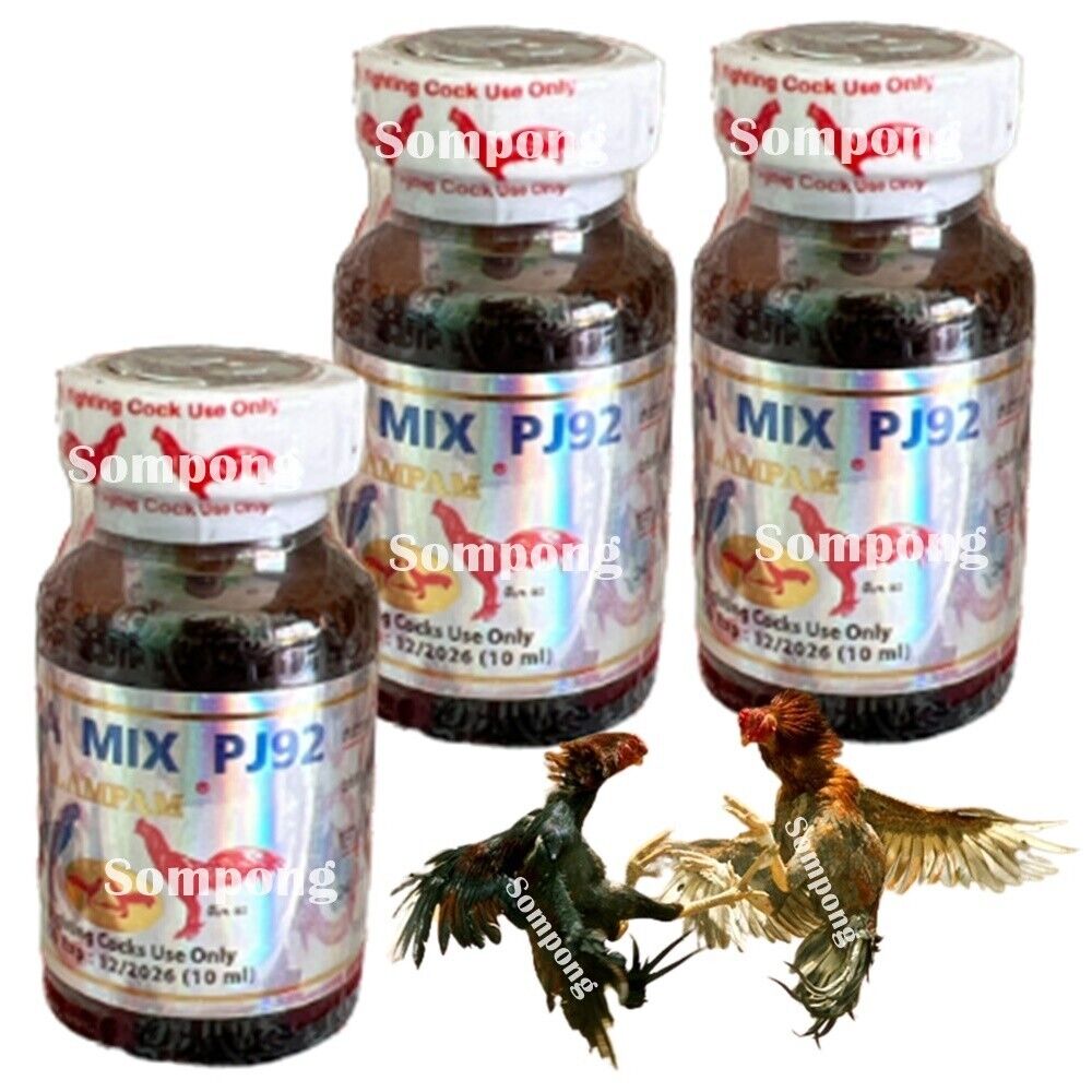 Chicken Rooster Supplement MEGA MIX PJ92 Nourish Muscles Before Fighting 10ml x3