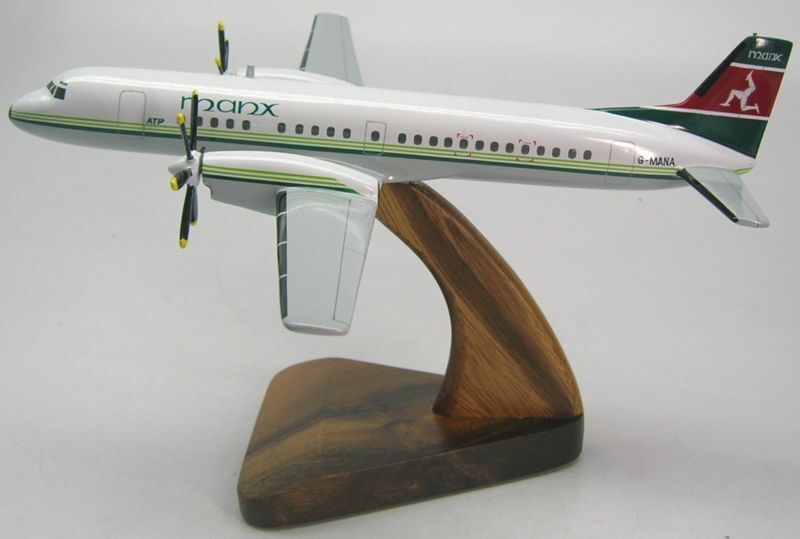 BAe ATP Manx Airlines Airplane Desk Wood Model Regular