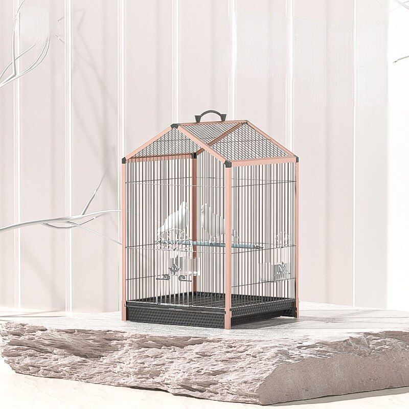 Travel Tray Bird Cage Ornament Outdoor Large Stainless Steel Bird Cage Outdoor