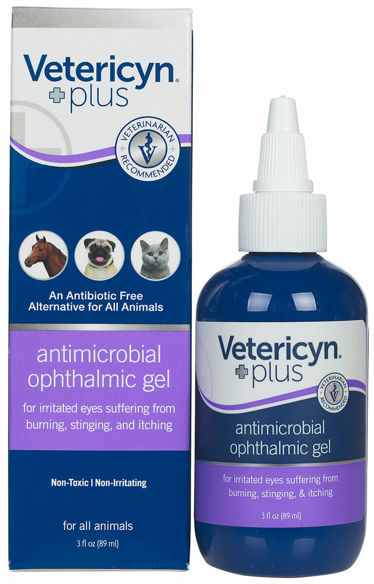 Vetericyn PLUS Antimicrobial Ophthalmic Eye Pet Gel 3 oz bottle