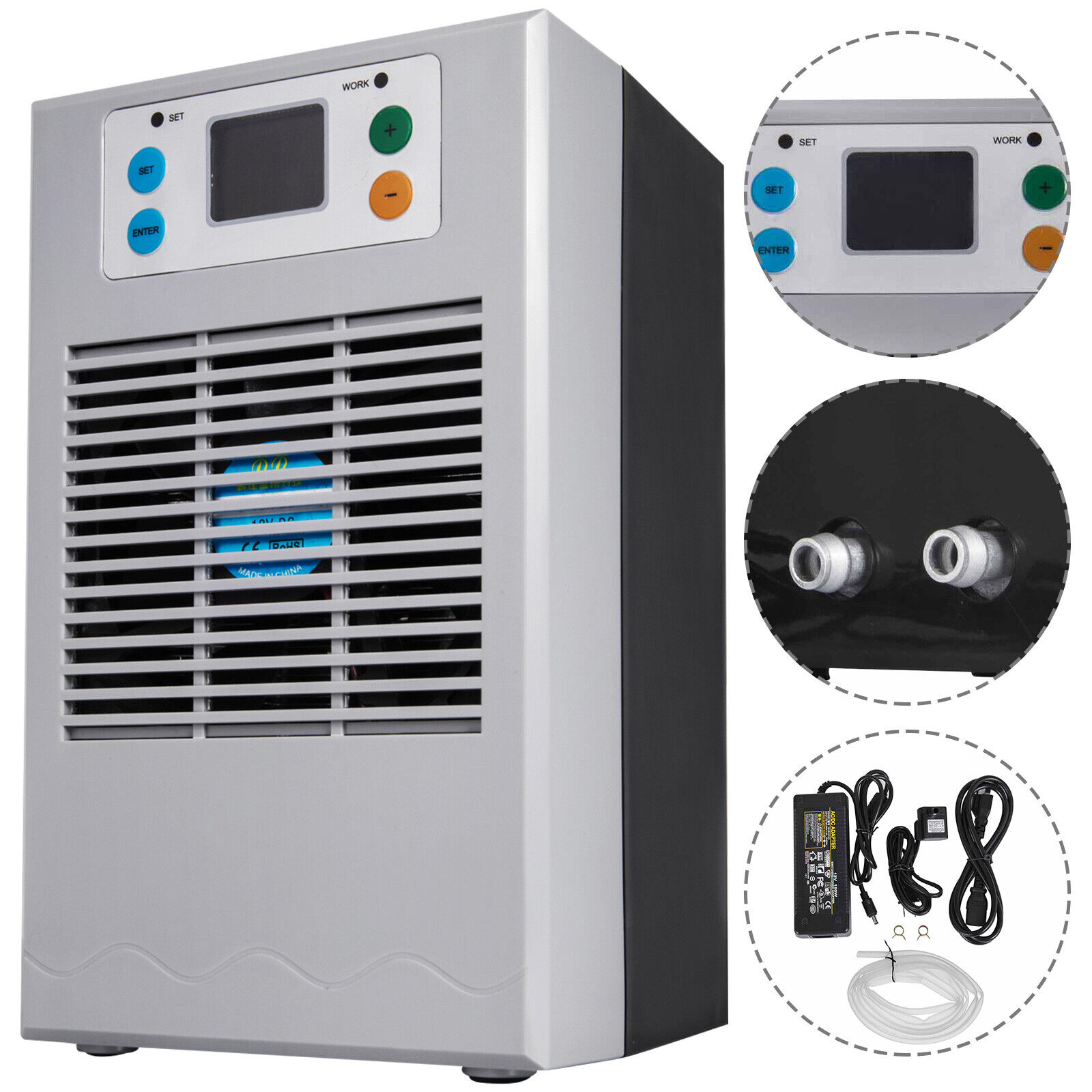 70W Water Chiller Cooler Cooling Machine For Aquarium Fish Shrimp Tank w/ Pump