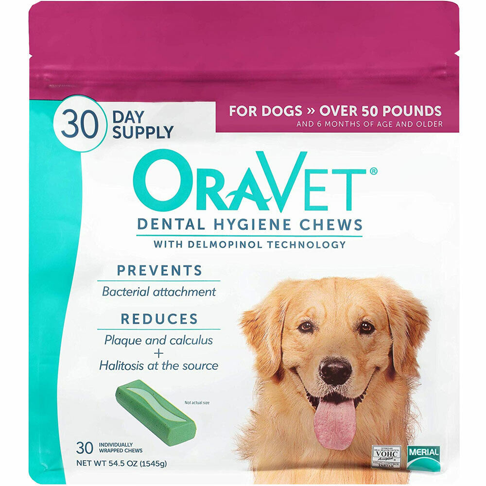 Oravet Dental Hygiene Chews Large Dogs Over 50lbs 30ct By Merial 