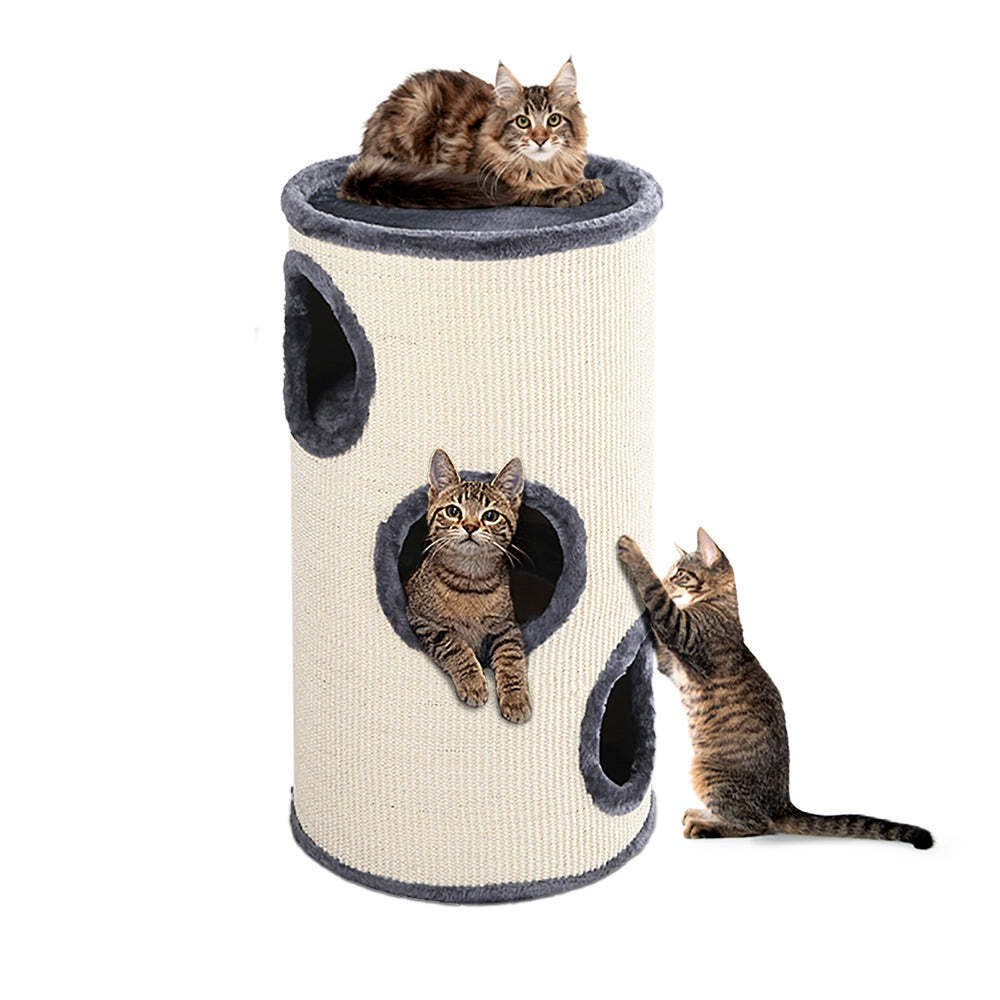 NNEDSZ Cat Tree 70cm Trees Scratching Post Scratcher Tower Condo House Furniture