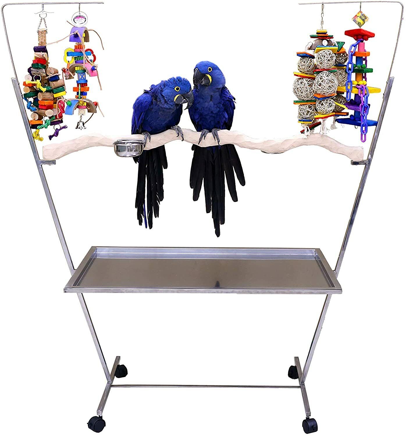 Large Stainless Steel Parrot Play Stand