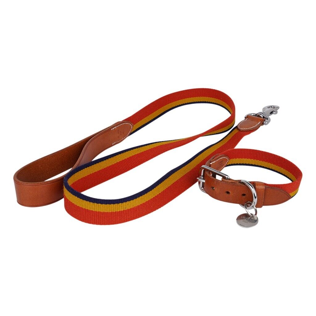 Hermes Rocabar Dog Collar / Lead Small Model Set New
