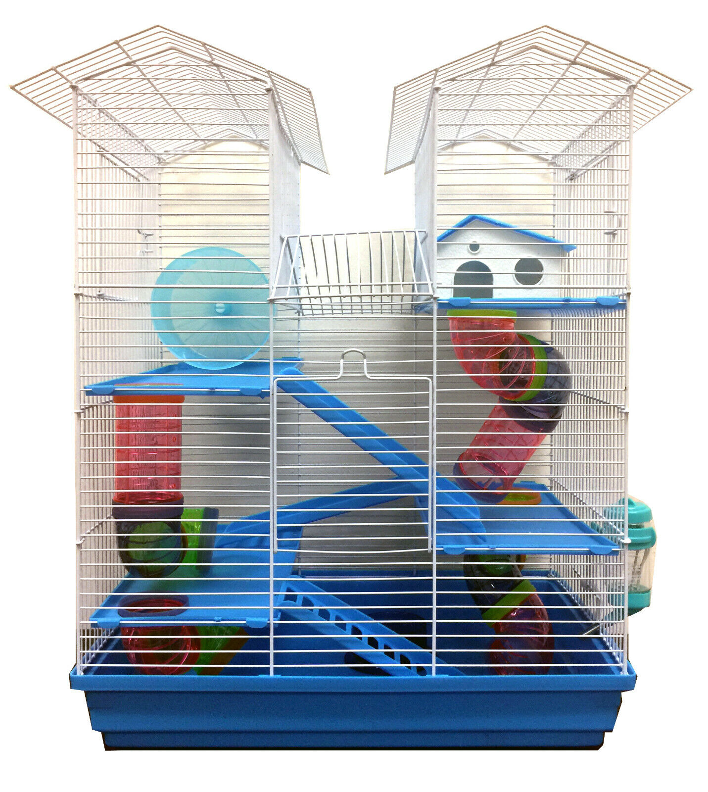 5-Story Large Twin Tower Syrian Hamster Habitat Rodent Gerbil Degu Mice Cage --