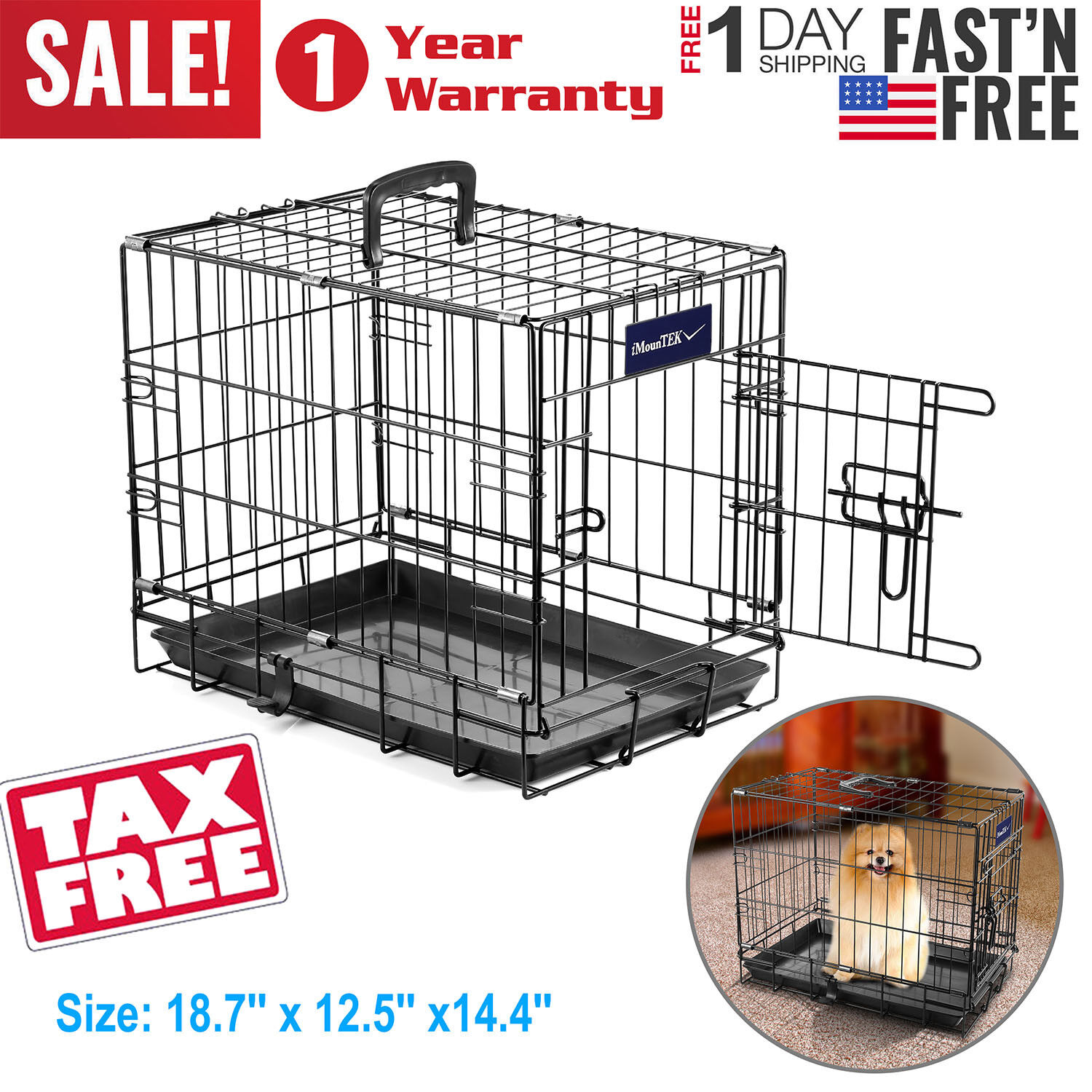 Extra Large Dog Crate Kennel 48\