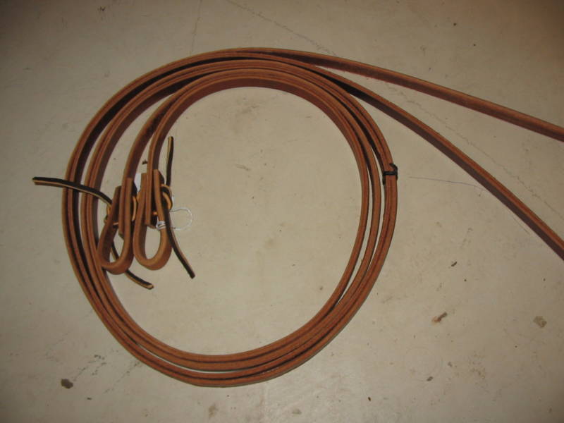 Used NEW horse tack thick leather split reins trail 1/2