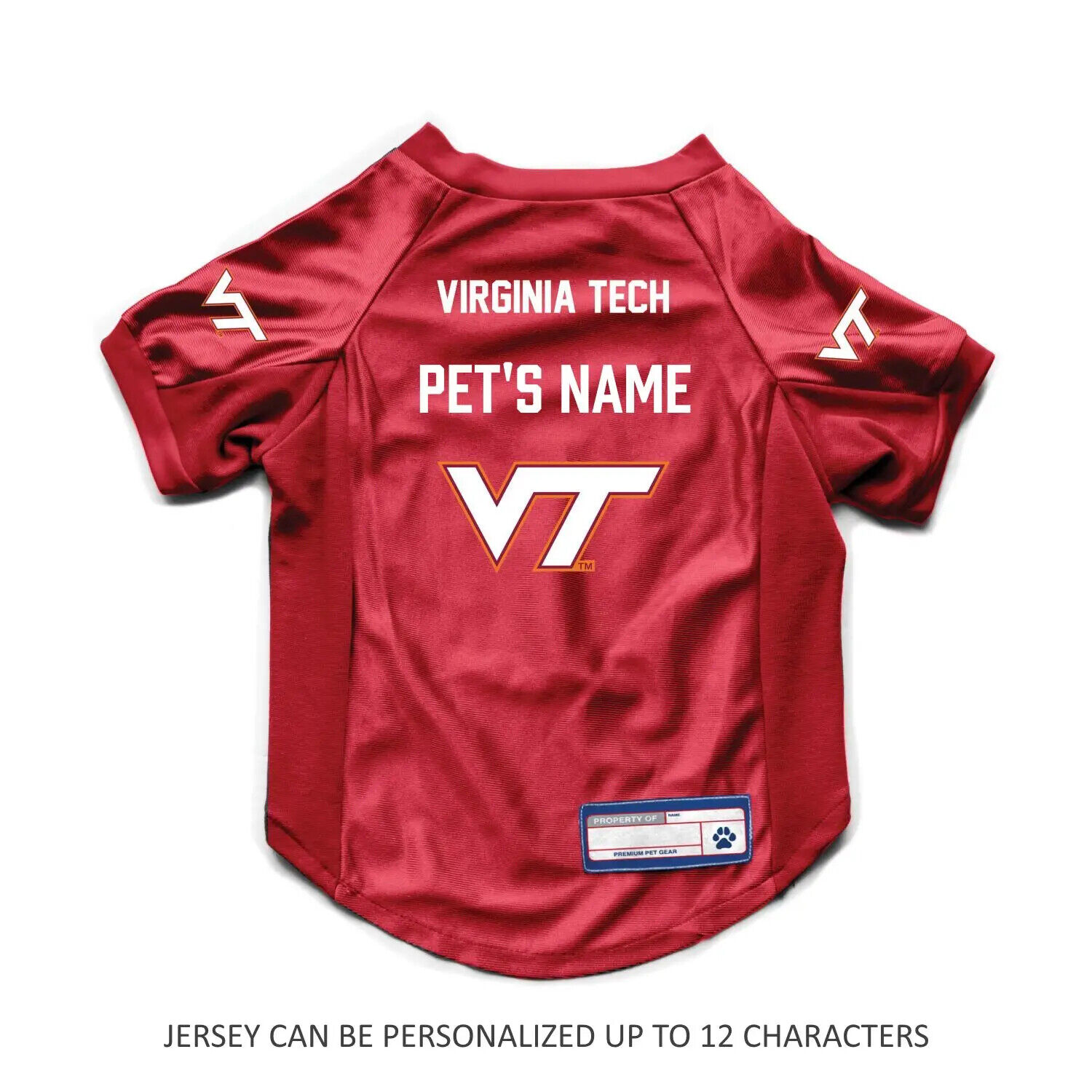 Littlearth NCAA Personalized Dog Jersey VIRGINIA TECH HOKIES Sizes XS-Big Dog
