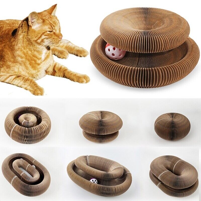 Organ Cat Scratch Board Cat Toy with Bell Cat Grinding Claw Cat Climbing Frame