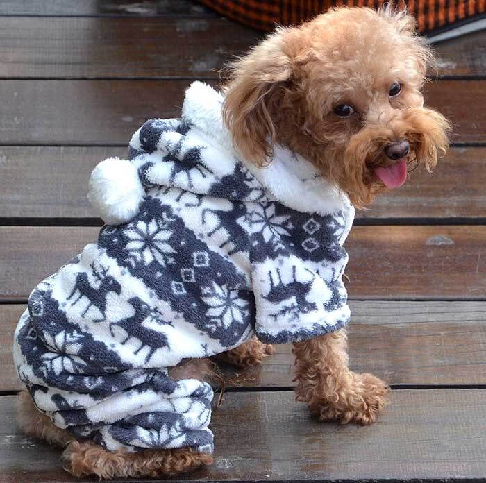 Puppy Pet Warm Winter Sweater Dog Cat Hoodie Jumpsuit Apparel Coat Clothes