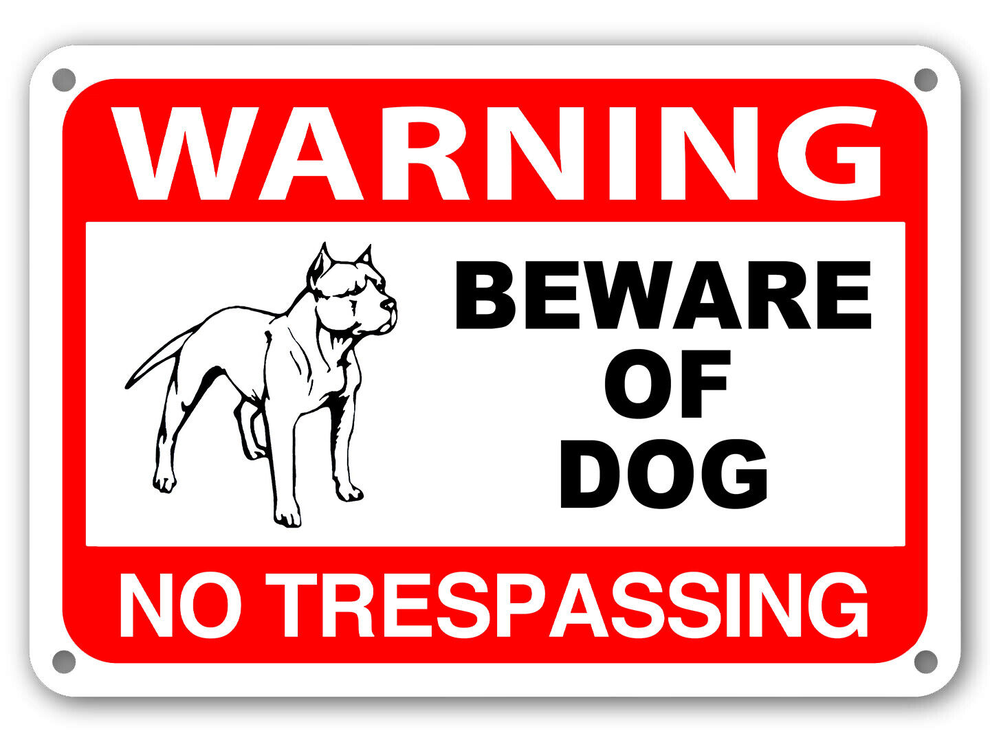 Beware of Dog Sign No Trespassing Guard Dog on Duty Sign Dogs Will Bite Attack 