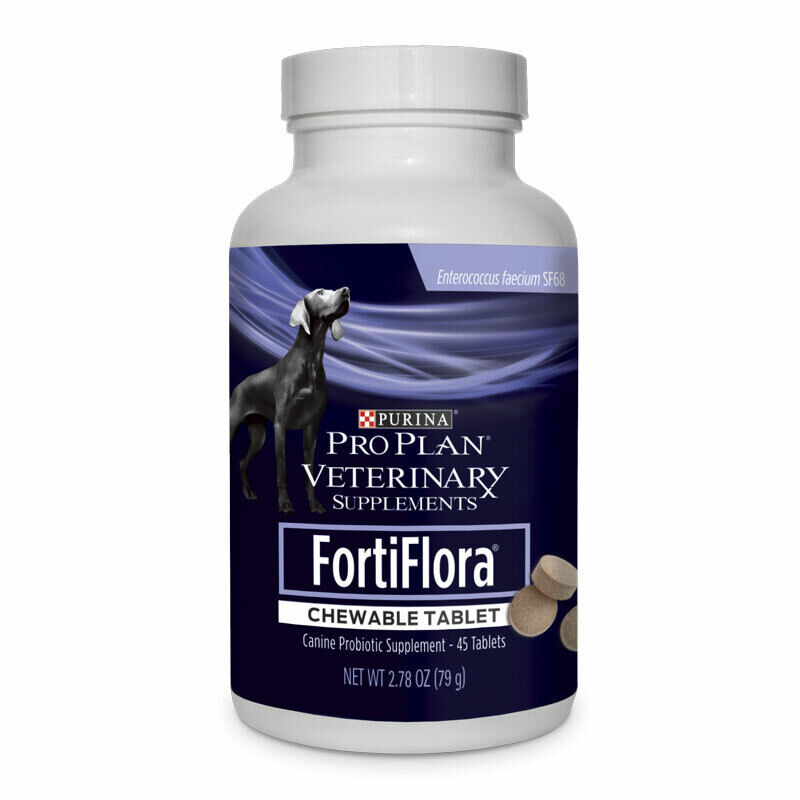 Purina Pro Plan Veterinary FortiFlora Chewable Tablets Dogs Supplement Bottle