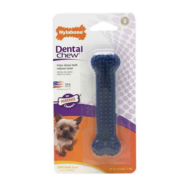 Blue Flexible Dog Dental Chew Bones Toys Dogs Oral Health Treat - Bulk Available