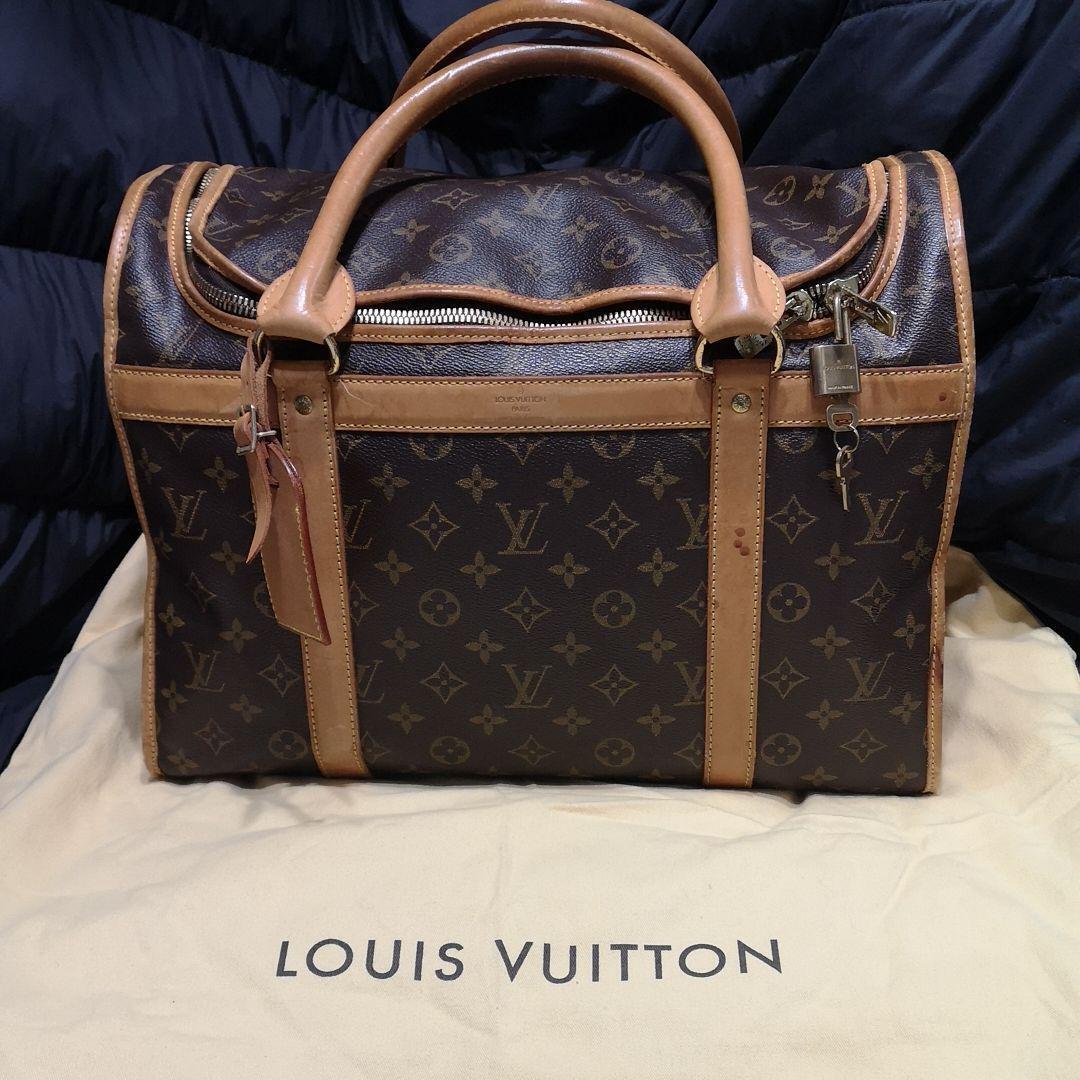 Louis Vuitton Sac Shan 40 Pet Carrier Bag Monogram Brown Storage Bag Authentic