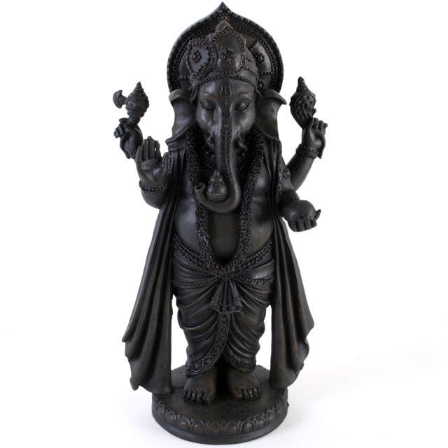 Large Dark Resin, Ganesh, the Elephant God,  Buddha. Statue~uk seller~