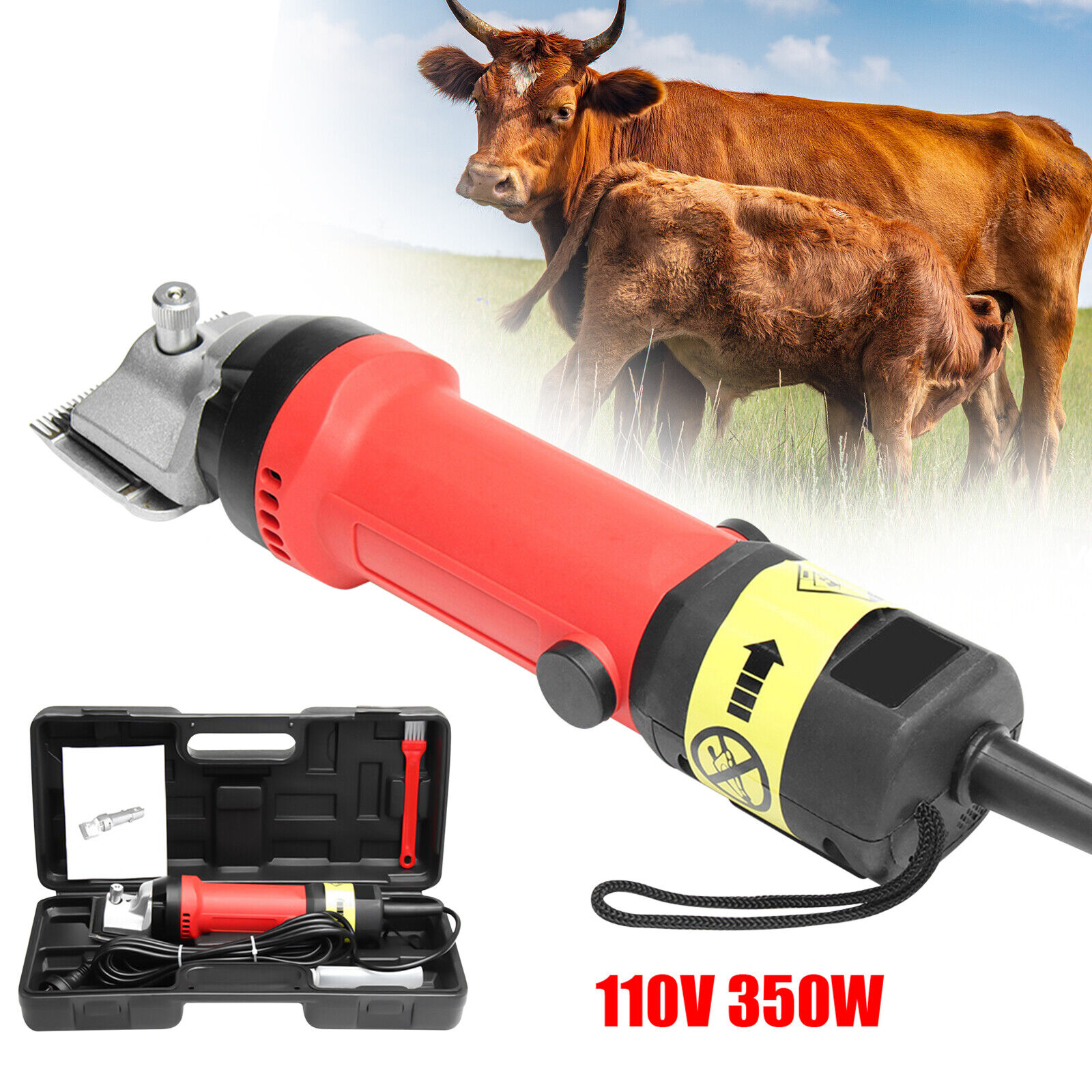 350W Electric  Horse Animal Hair Clipper Shearing Trimmer 6-Speed Scissors kit