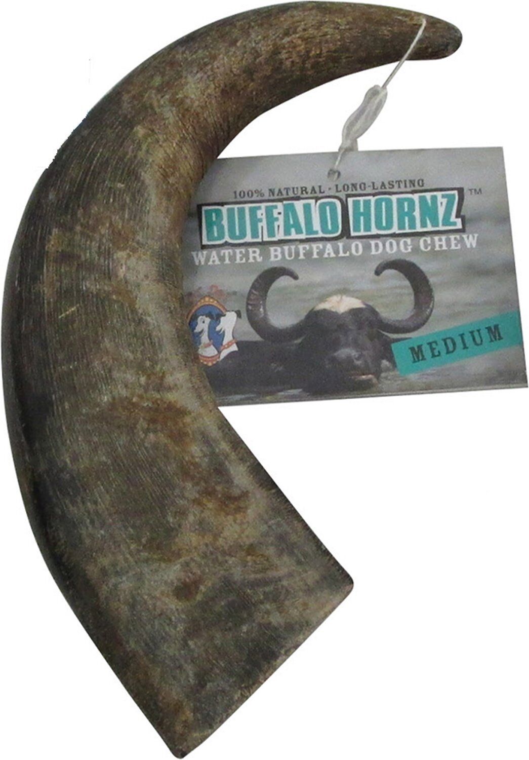 Water Buffalo Horn Dog Treat  - 100% Natural Dog Chew Toy 