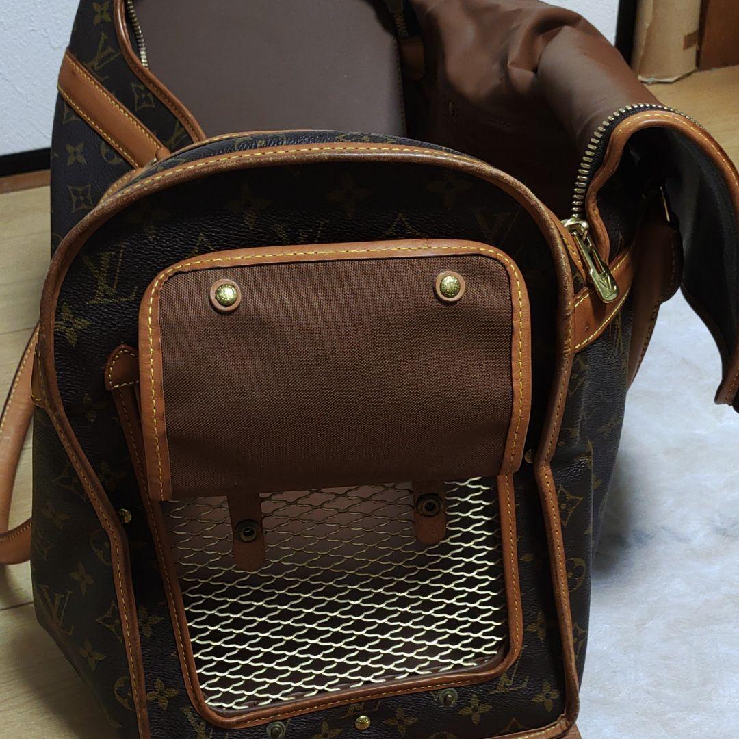 Louis Vuitton Pet Carry Bag Brown Dog Supplies Leather Accessary Boston Auth