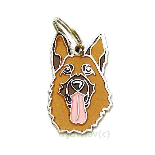 Dog name ID Tag,  German shepherd dog, Personalized, Engraved, Handmade, Charm