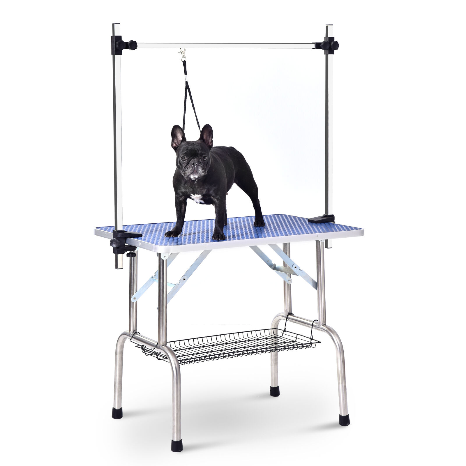Merax 46\'\'/ 36\'\' Pet Dog Cat Grooming Table with Adjustable Arm Noose Mesh Tray