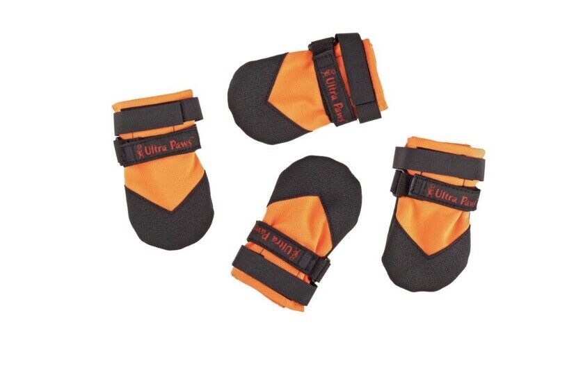 Ultra Paws Light Duty, Heavy Duty, All Weather Dog Boots, Orange, Size 4 - Small