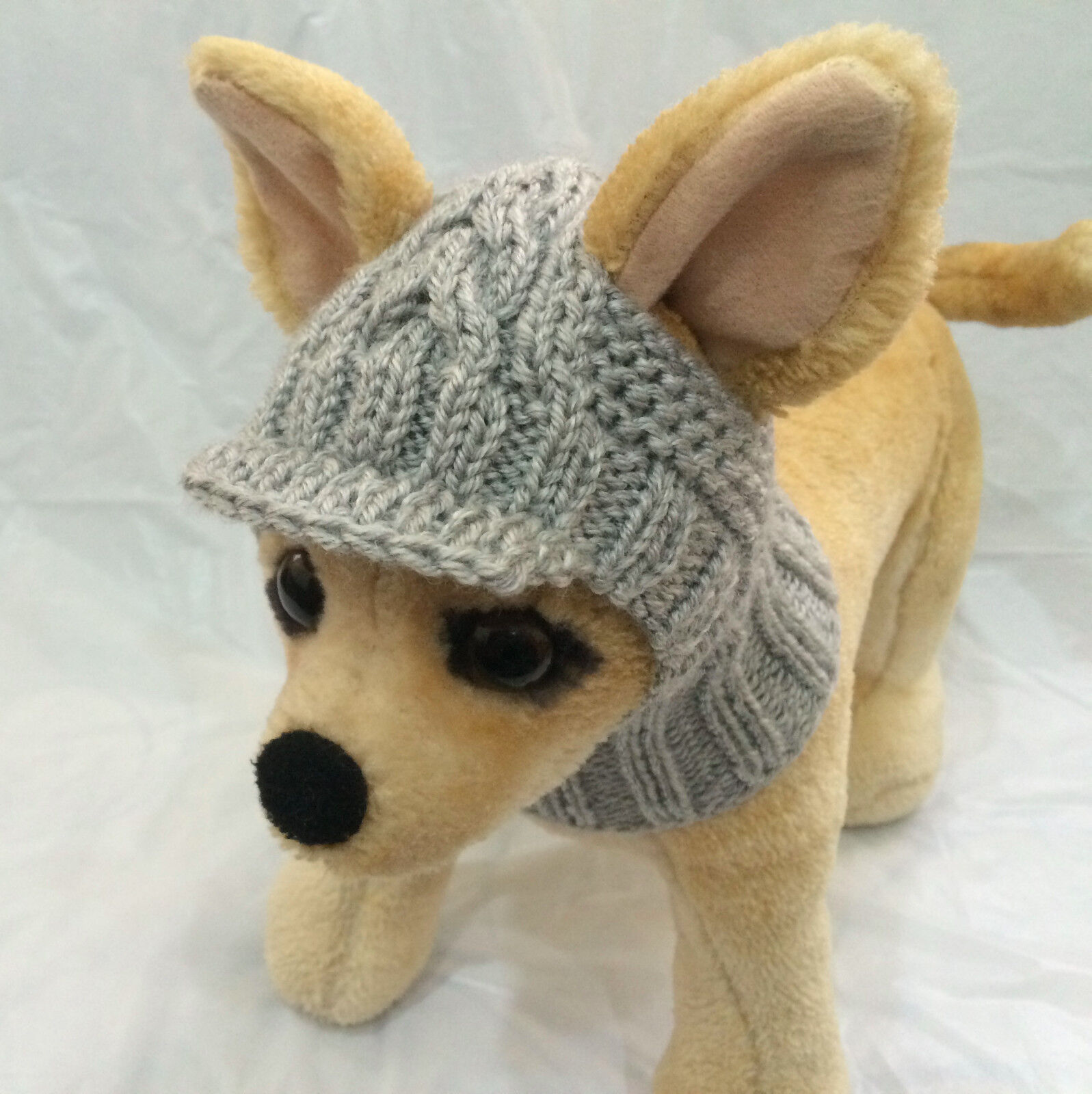 Pet Clothes Apparel Outfit Handmade Knit Visor Pullover Snow-Hat for Small Dog 