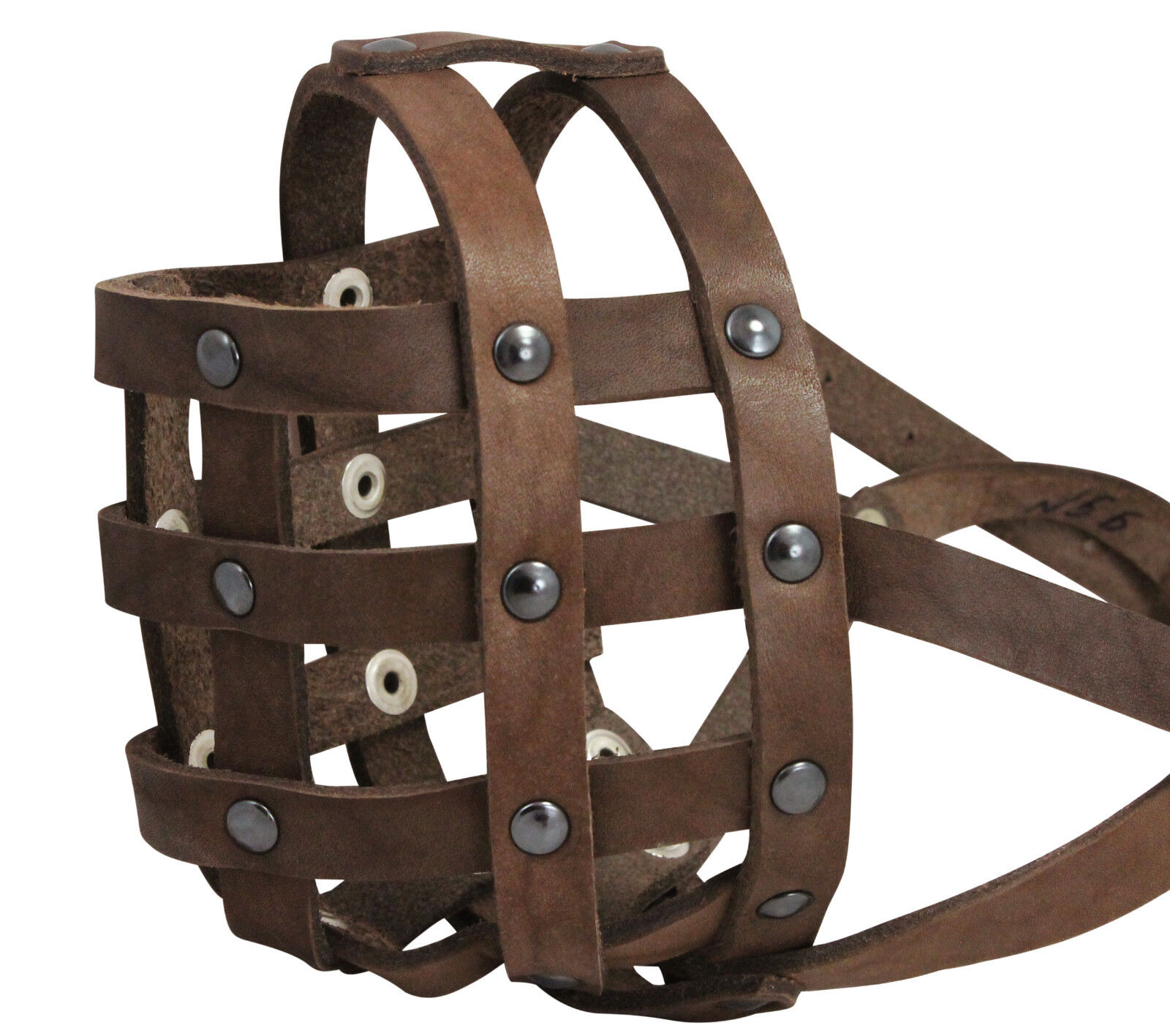 Genuine Leather Basket Dog Muzzle 13\