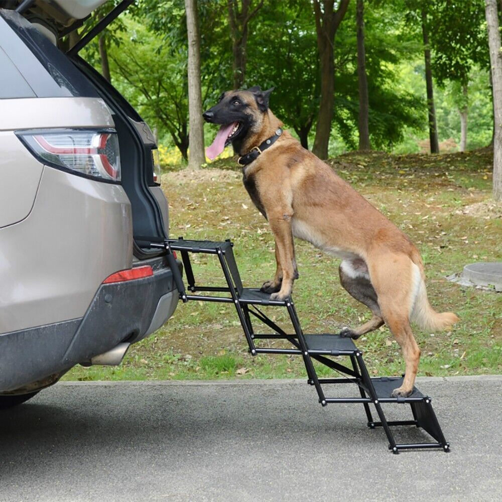 Foldable Dog Pet Ramp for Car Truck SUV Backseat Stair Steps Auto Travel Ladder
