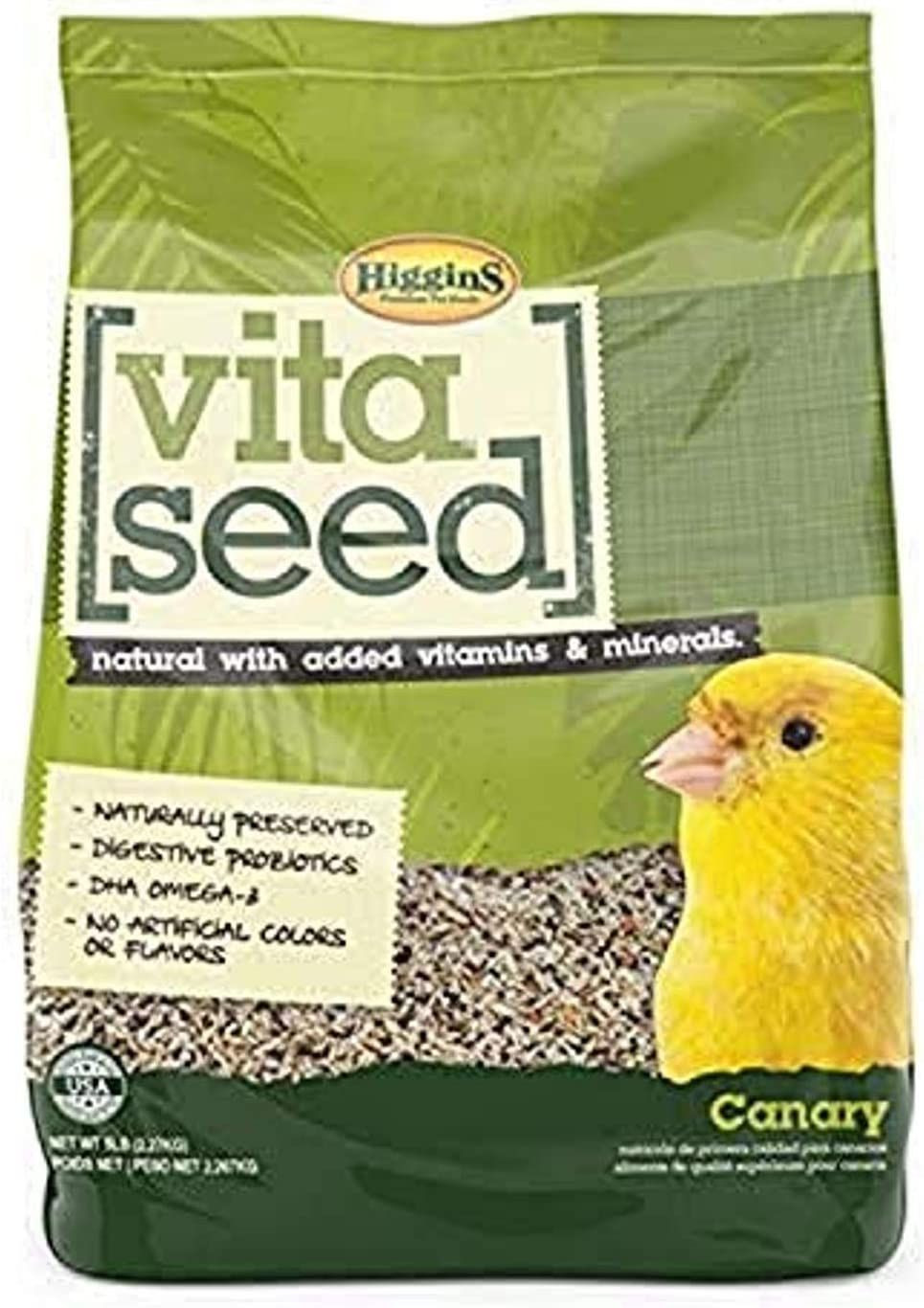 Higgins 466163 Vita Seed Natural Canary 5 Lb (1 Pack), One Size 