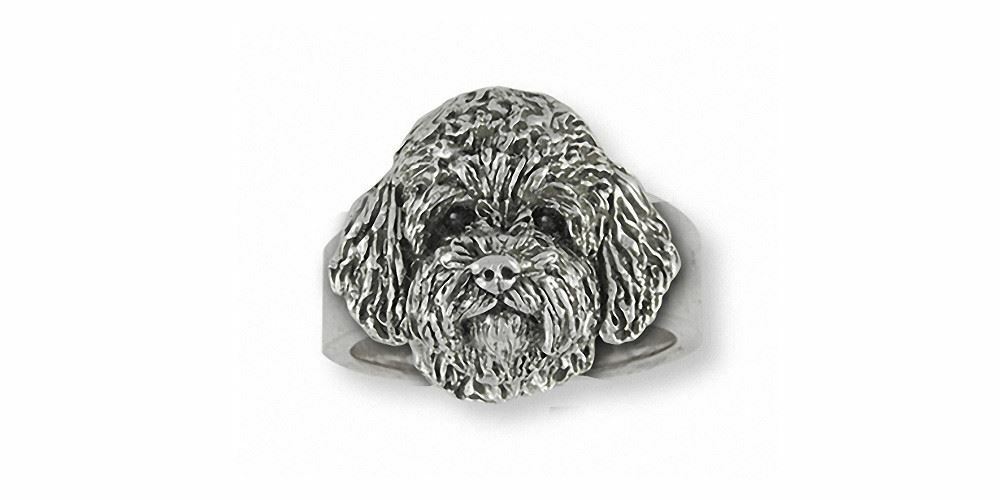 Labradoodle Ring Jewelry Sterling Silver Handmade Dog Ring LGDL4-R