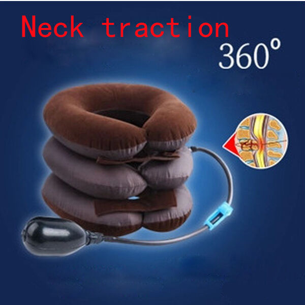 Maroon Neck Stretcher Pain Relief Shoulder Traction Adjustable Inflatable